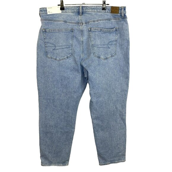 American Eagle Mom Jeans Womens Plus Size 18 Short High Rise 100% Cotton NWT - Picture 1 of 4